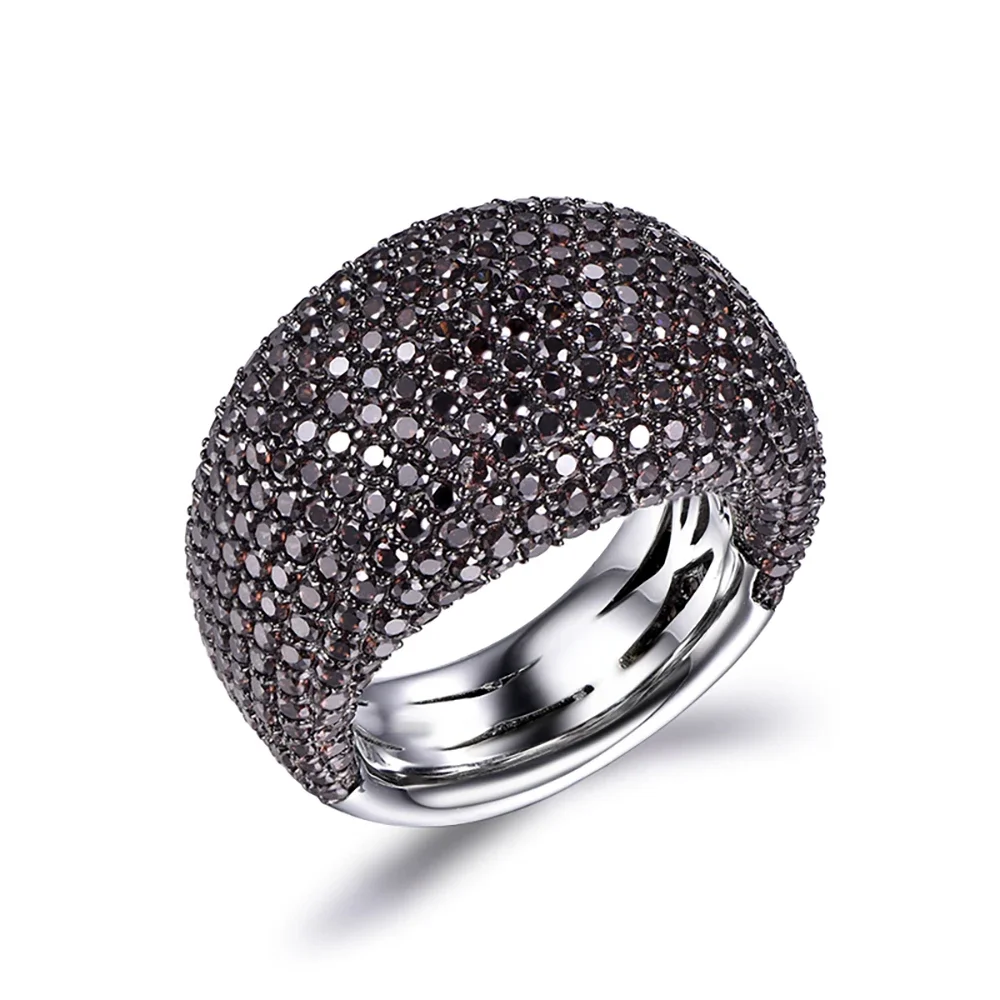 女性のためのtkj-925スターリングシルバーの婚約指輪ラボと宝石のパターン