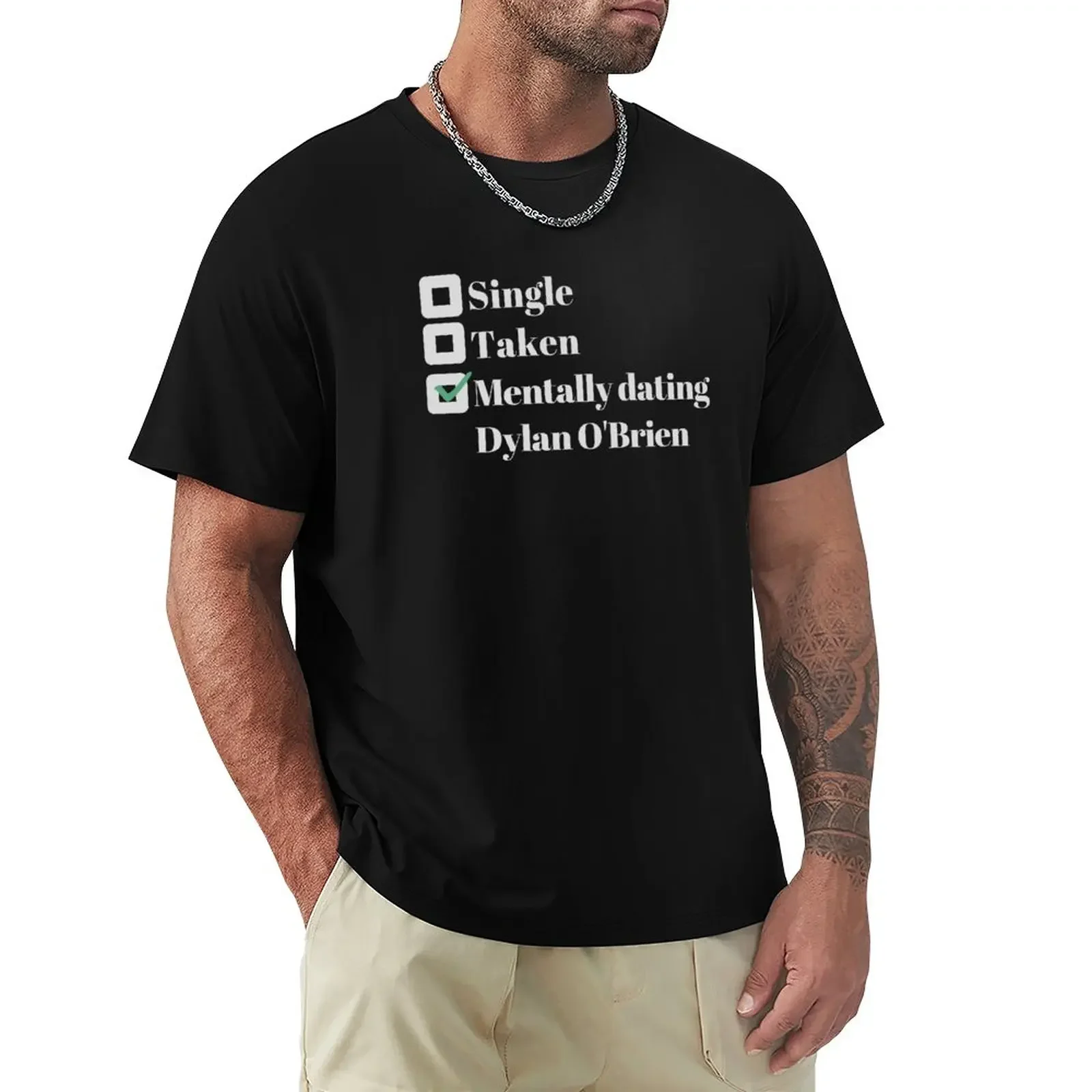 Mentally dating Dylan OBrien T-Shirt oversized t shirt sweat shirt men clothes
