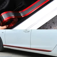 Car Threshold Strip Anti Scratch Door Sill Protector Rubber Strip Carbon Fiber Car Threshold Protection Bumper Film Sticker 3