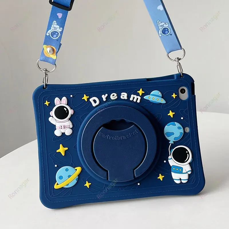 Adorable 3D Cartoon Cat Silicone Tablet Case