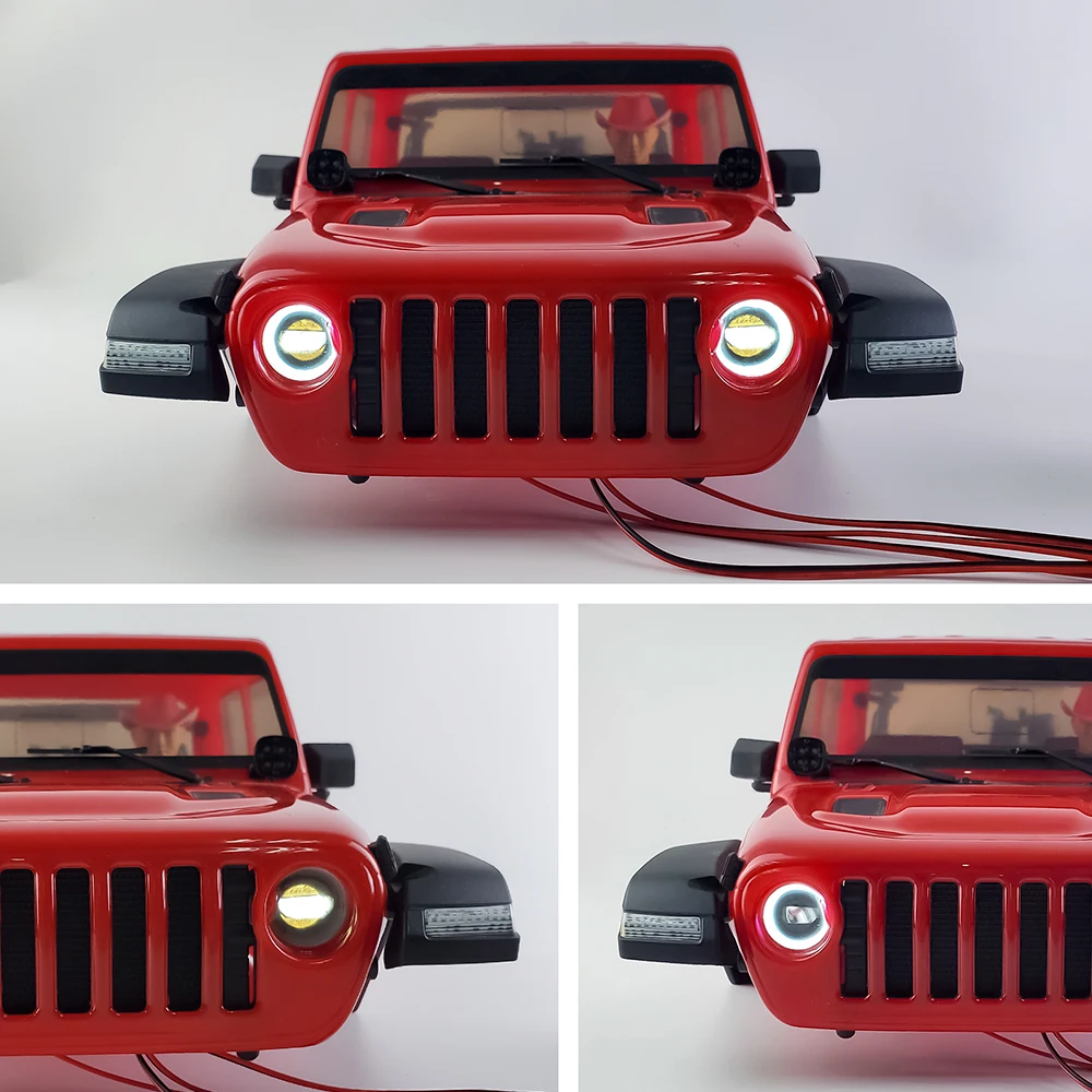 MIBIDAO 1/10 RC ũѷ ڵ  ǰ LED , Axial SCX10 III AXI03007 AXI03006    Ʈ, 22mm, 3.7V-5V