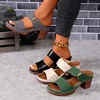 Women Summer Lightweight Hollow Sandals High Heels New Dress Chunky Open Toe Slippers Female 2024 Casual Slingback Slides Shoes 6