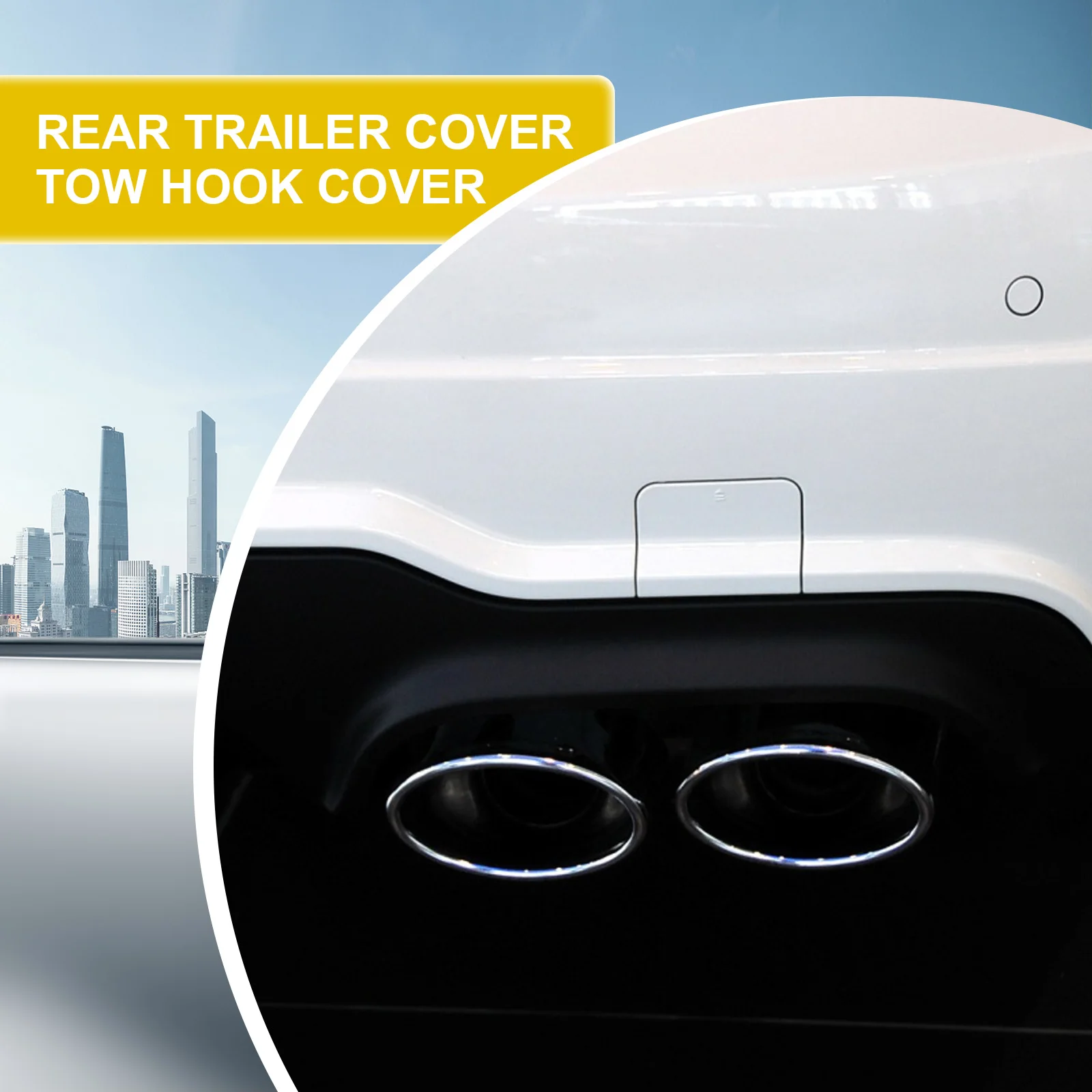 Rear Bumper Tow Hook Cap Towing Eye Cover For Mercedes Benz C Class W204 FL AMG Line Sedan 2011-2014 A2048856223 Trailer Cover