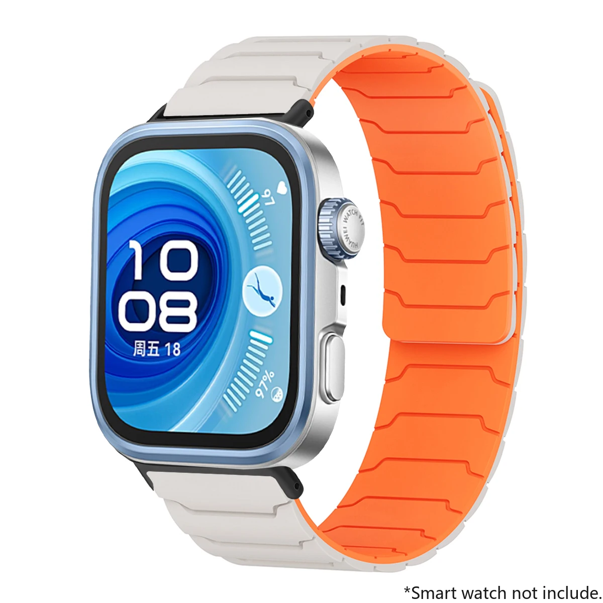 Magnetic Loop Silicone Sport Band Replacement Watch Strap