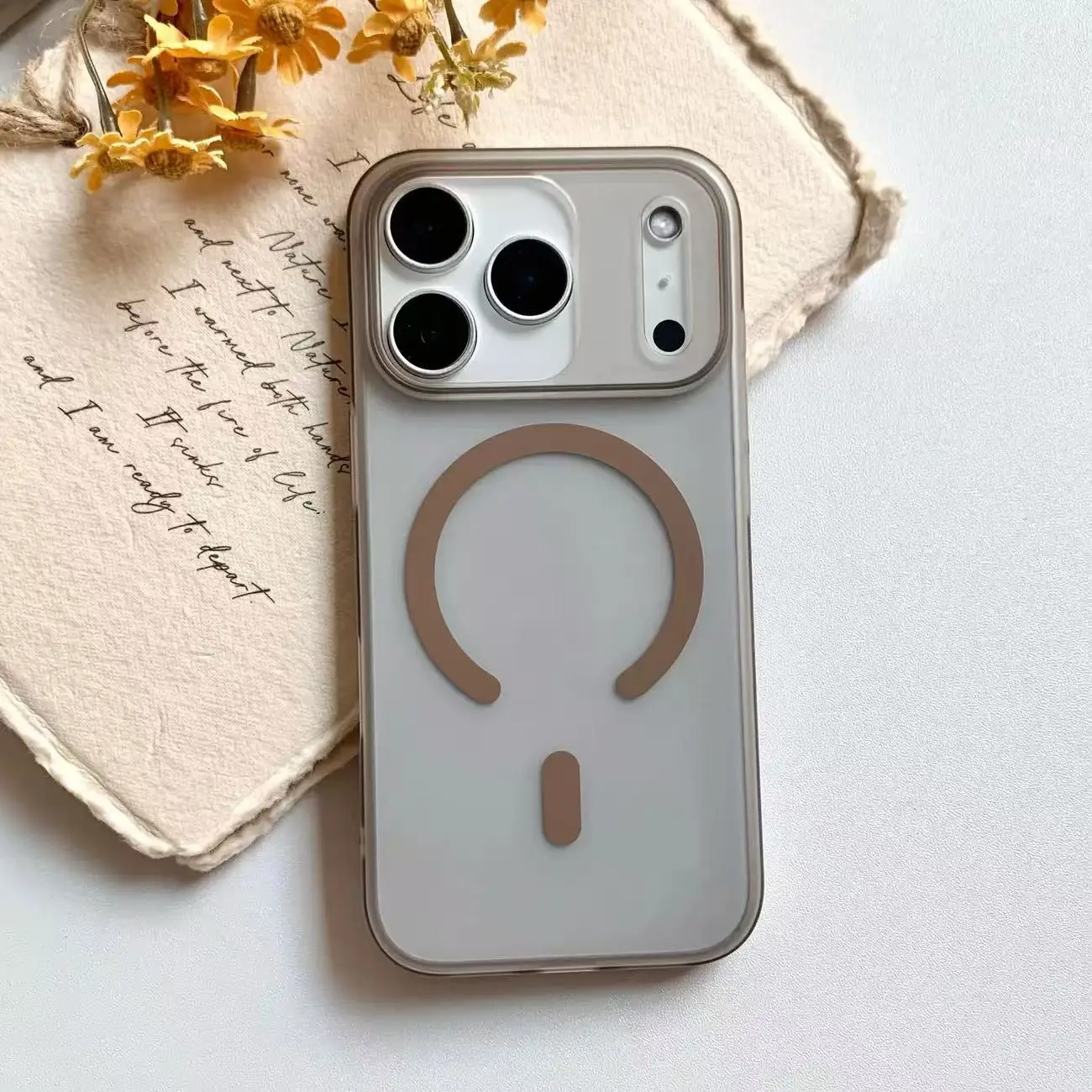 Luxury Matte Transparent Magnetic Phone Case – Shockproof Cover with MagSafe Wireless Charging Capability