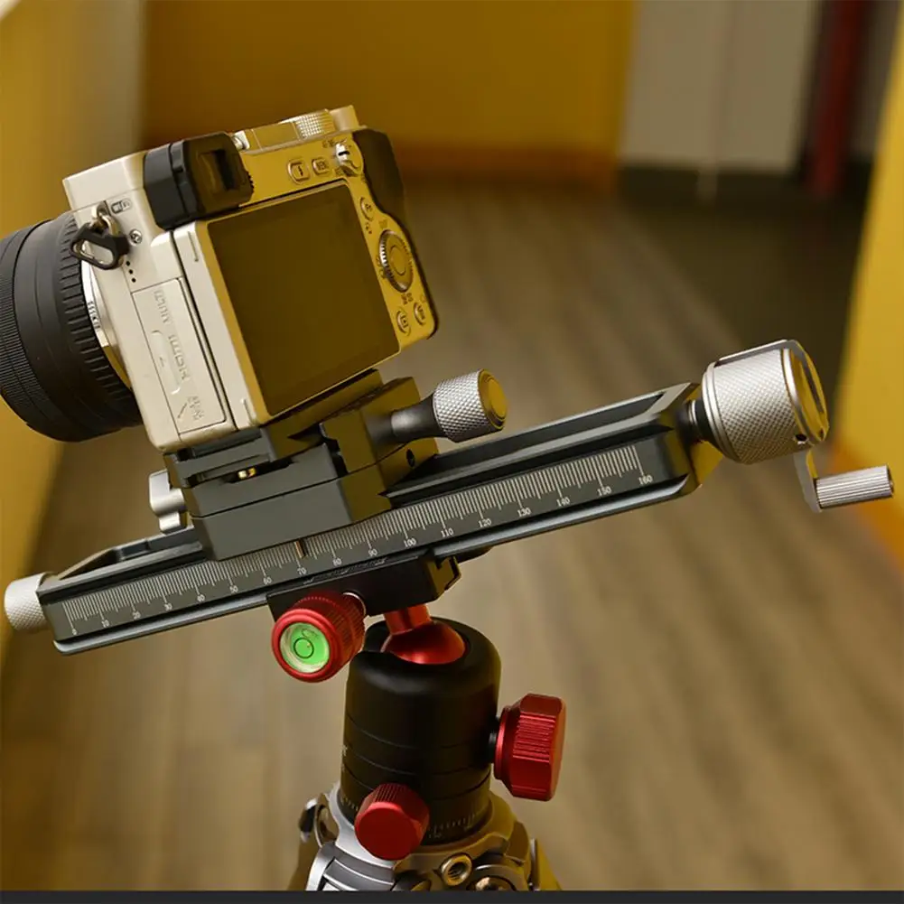 Metal Macro Rail Clamp Vm-18 Macro Focusing Rail Screw Knob Clamp Aluminum Alloy Lens Focus Tuning Base Compatible Arca Type Camera