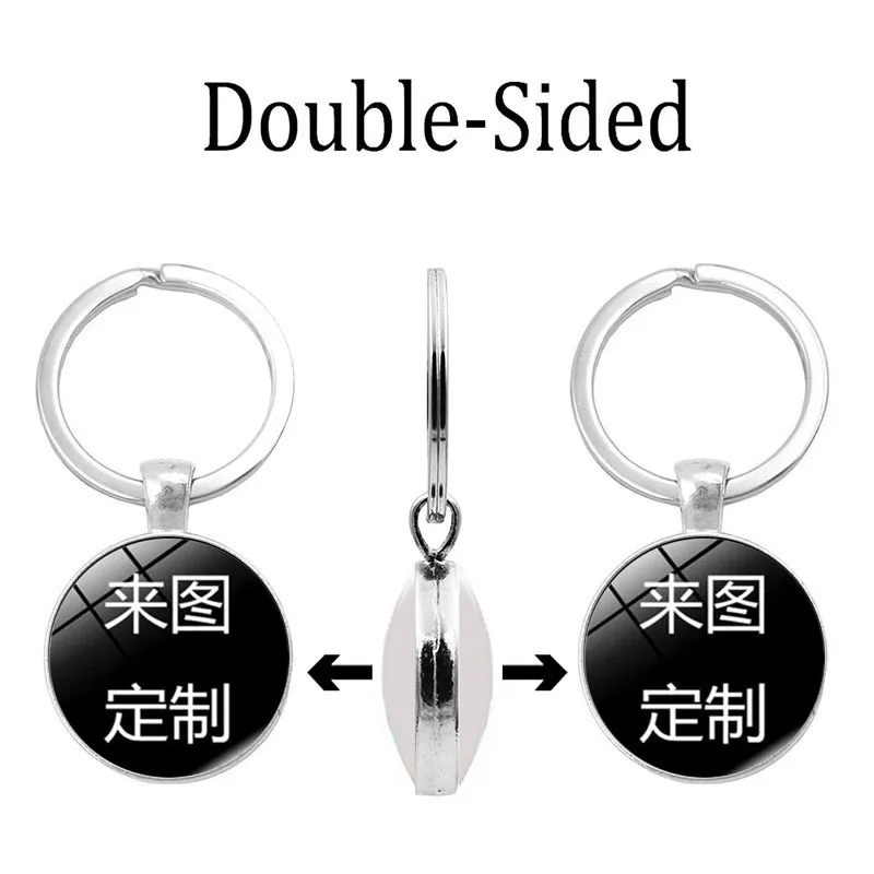

Diy Personalized Double Sided Pendant Keychain Mother Father Girl Boy Family Couple Wedding Photo Double Sided Keychain Home Gif