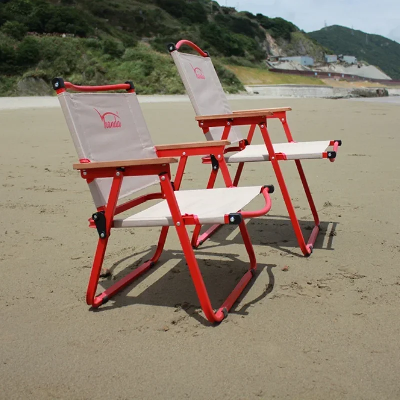 Outdoor Folding Beach Chairs Portable Camping Fishing Picnic Beach Chairs Arm Lawn Cadeira De Praia Patio Furniture QF50OC folding portable beach chairs camping recliner stool fishing beach chairs accessories cadeira de praia outdoor furniture qf50bc