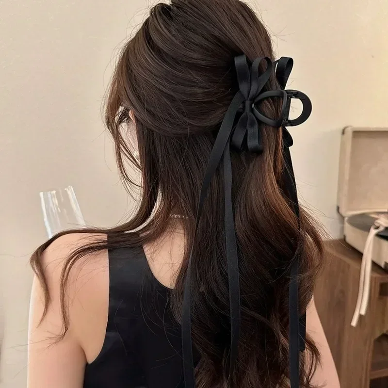 Spring and Summer Ribbon Bow Girl's Hair Clip Girl Pan Hair Shark Clip Accessories hair clip