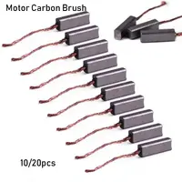 New 10/20pcs Carbon Brushes Wire Leads Generator Generic Electric Motor Brush Replacement 4.5 x 6.5 x 20mm 1