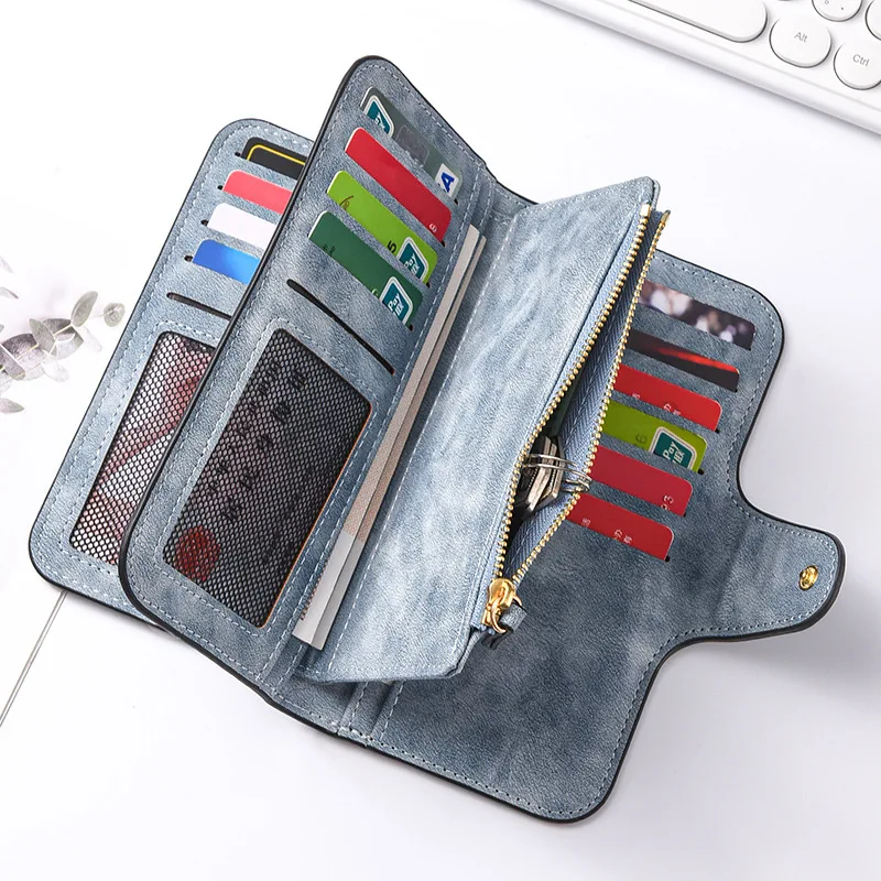 2025 New Crossborder Chic Large Capacity Women Long PU Leather Wallet Clutch