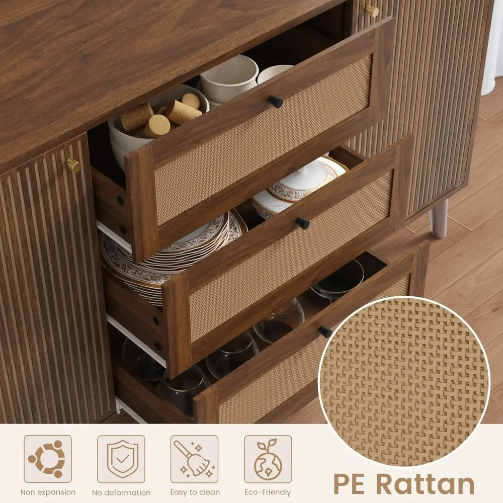55" Rattan Sideboard Cabinet 2