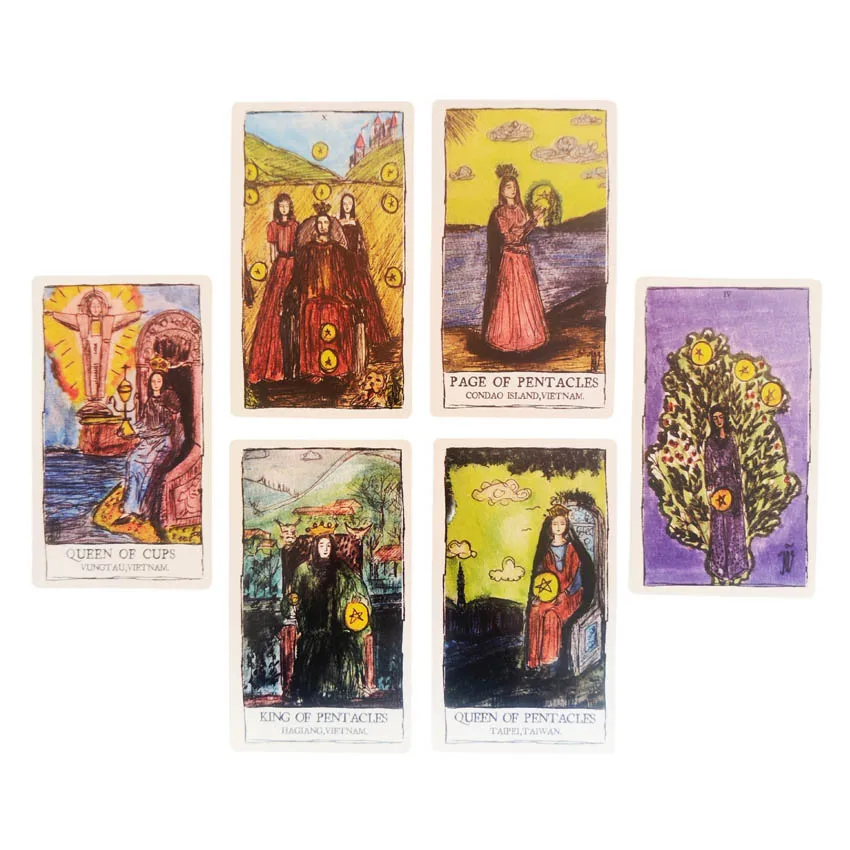 12x7cm Quen Tarot Deck Card Games No Manual 80 Pcs 2