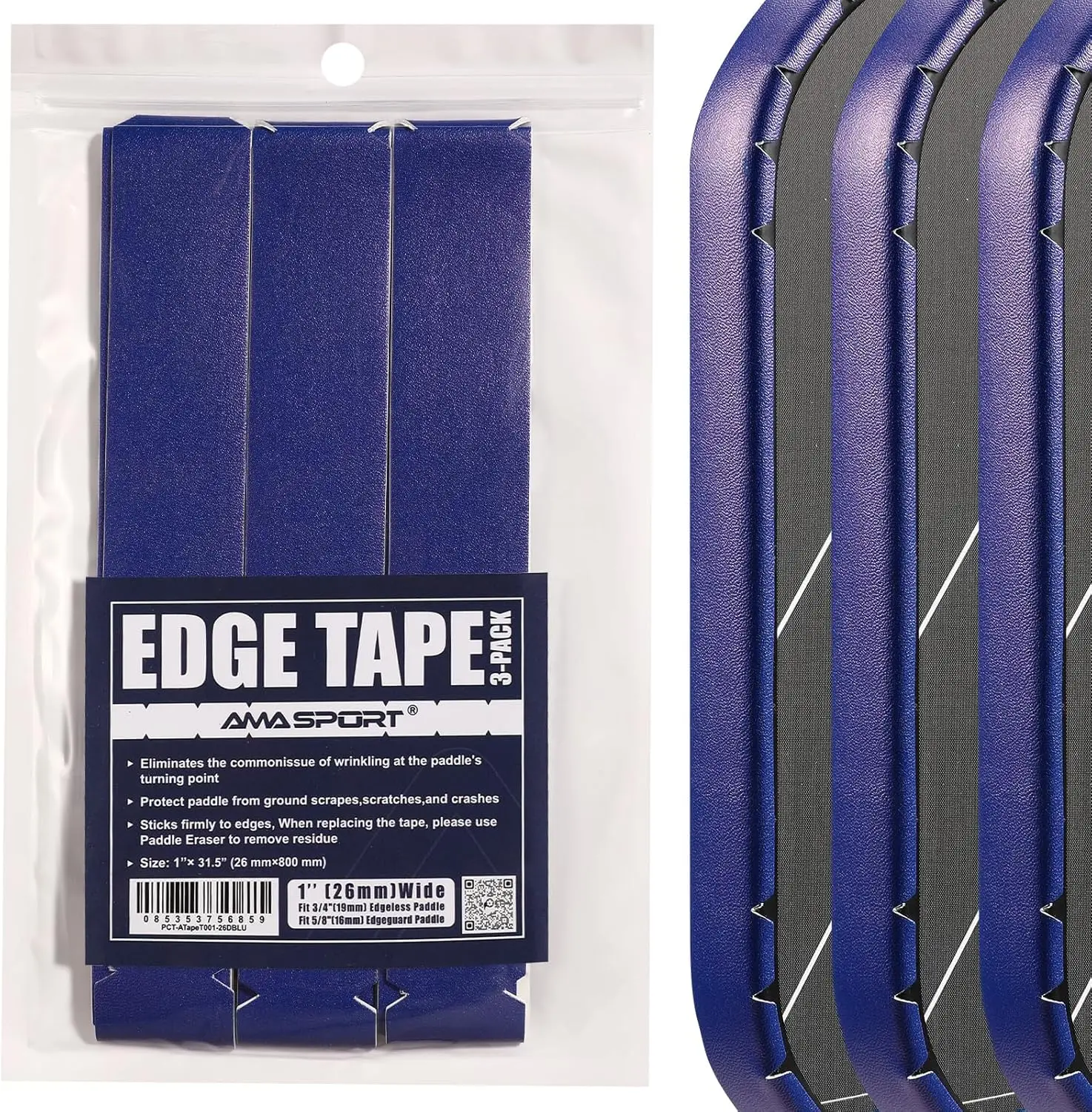 Pickleball Paddle Tape 20mm/23mm/26mm for 13mm/16mm/19mm Paddle