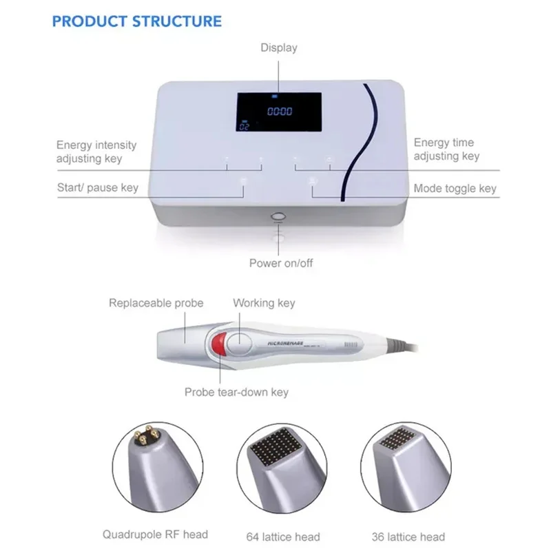 2024 New 2024 Portable Fractional Radio Frequency Machine Face Lift Wrinkle Removal Eye Bags Spot Removal 6
