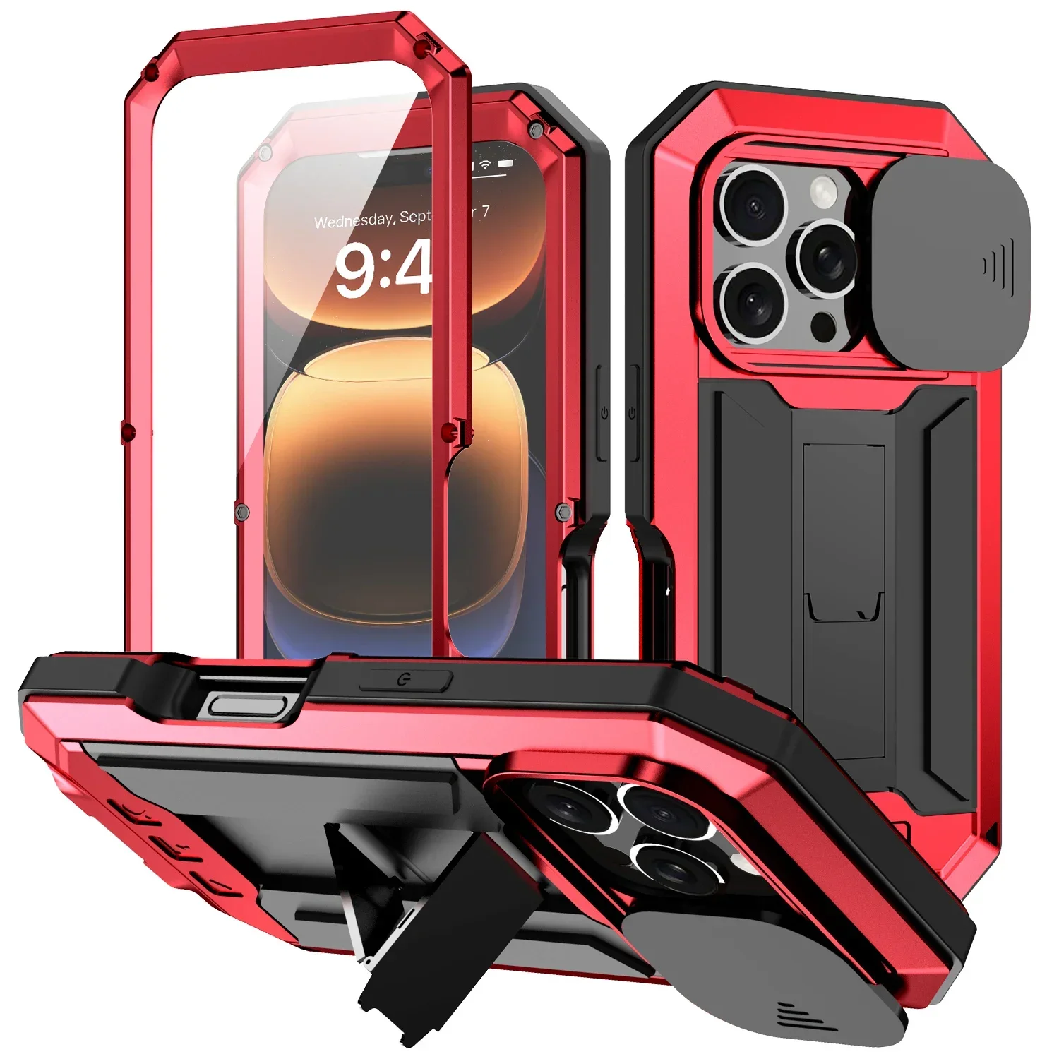 Ultimate Armor Metal Phone Case with Built-in Kickstand and Shockproof Protection
