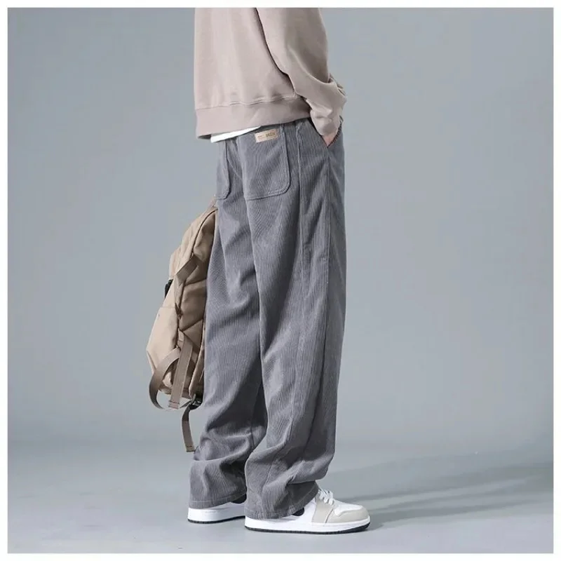 

Men Corduroy Pants Joggers Streetwear Sweatpants Harajuku Clothing Loose Trouser Wide-legged American Vintage Casual