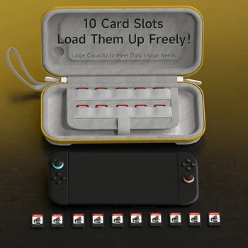 Hagibis Carrying Case for Nintendo Switch 2 PU Leather Bag Portable Travel Pouch Case with10 Game Cartridges for NS Accessories 2