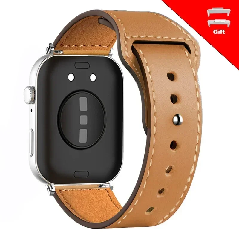 Premium Leather Smartwatch Band - Elegant Replacement Wristband Strap Accessories