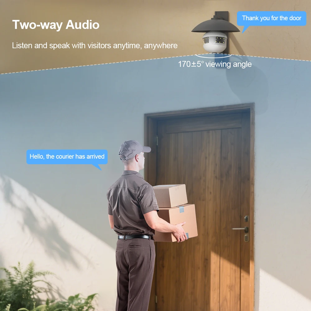 V380 Pro Security Camera 4MP Wifi Spotlight Camera Full Color Night Vision Human Detection IP Camera Video Surveillance 3