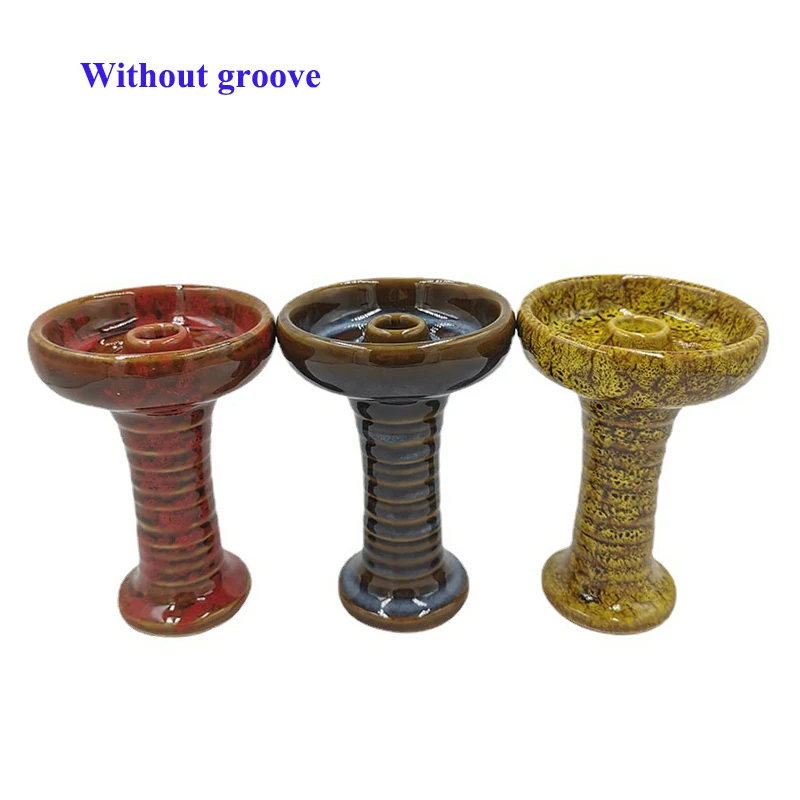 Glazed Phunnel Hookah Bowl Funnel Hookha Pot Flavor Cup Narguile Accessory Shisha Holder Tobacco Container Ceramic Nargile Head