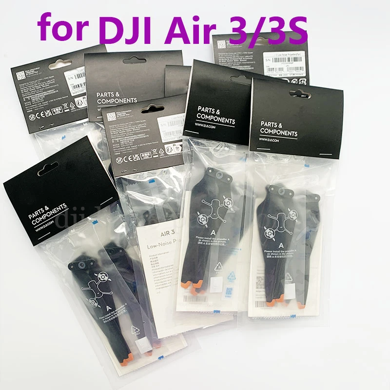 Original Low-Noise Propeller DJI Air 3/Air 3S Quick Release Props Blade Light Weight Wing Fans Accessries 1/2/4/10 Pair Drone Propeller