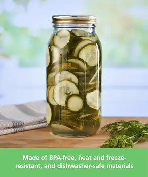 64 oz Mason Jars, Wide Mouth Half Gallon Canning Jars with Lids and Rings, 6-Pack Extra Large Glass Jars for Home Canning and Pantry Storage 2