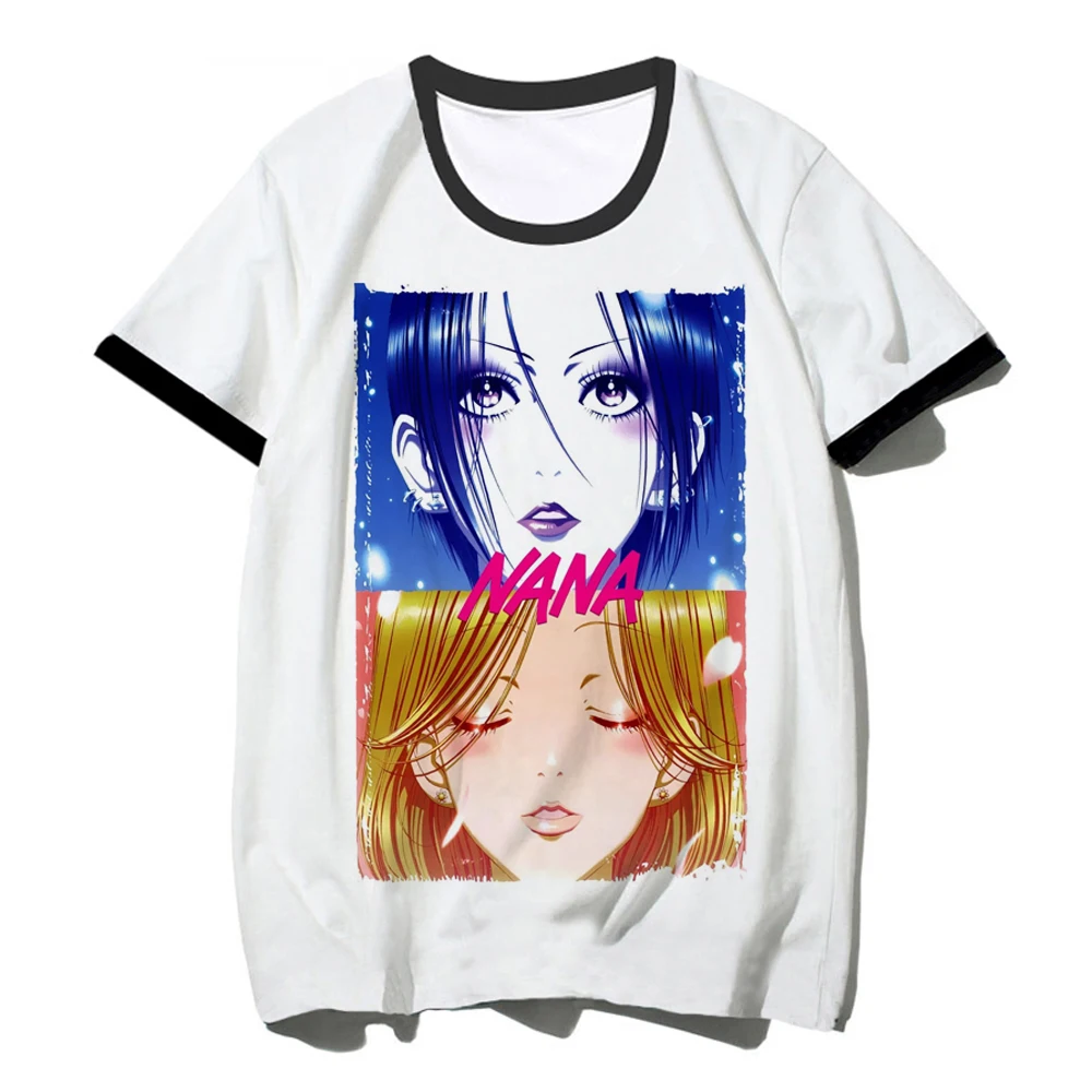 nana t shirt male streetwear anime vintage manga white t