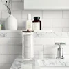 Clear Cotton Ball Pad Swabs Make Up Pads Dispenser Holder Organizer Container with Wood Lid Multifunction Bathroom Storage 3