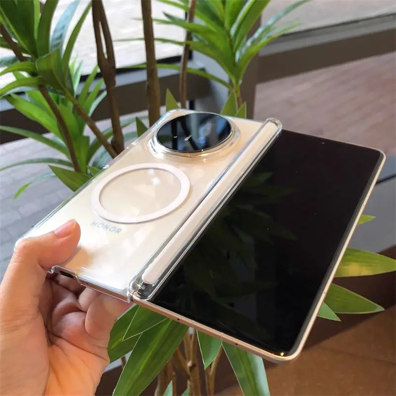 Elegant Magnetic Transparent Case with Dual Axis Protection