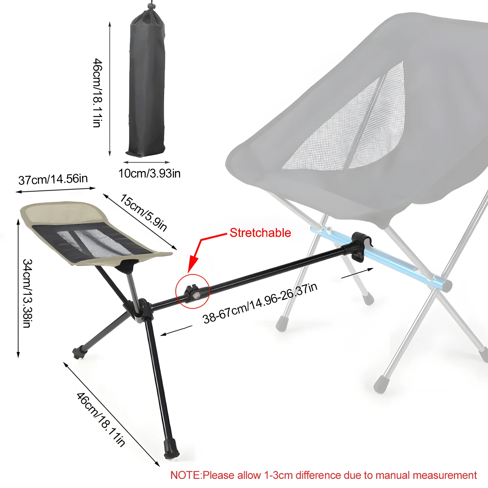 Outdoor Portable Folding Chair Footrest 3