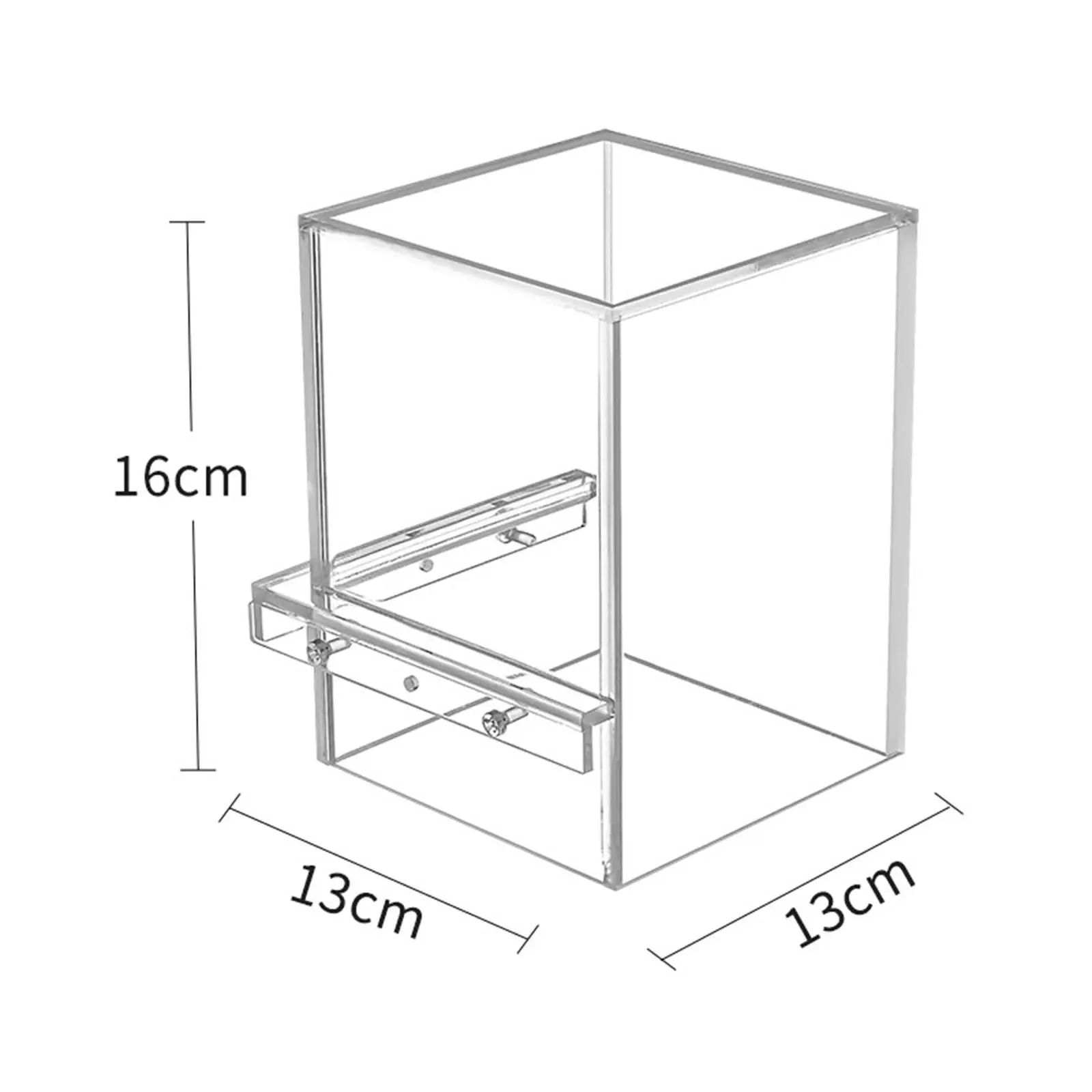 Negative Pressure Fish Tank Increase Fish Activity Area Portable Mini Aquarium Tank for Dorm Living Room Tabletop Office Home