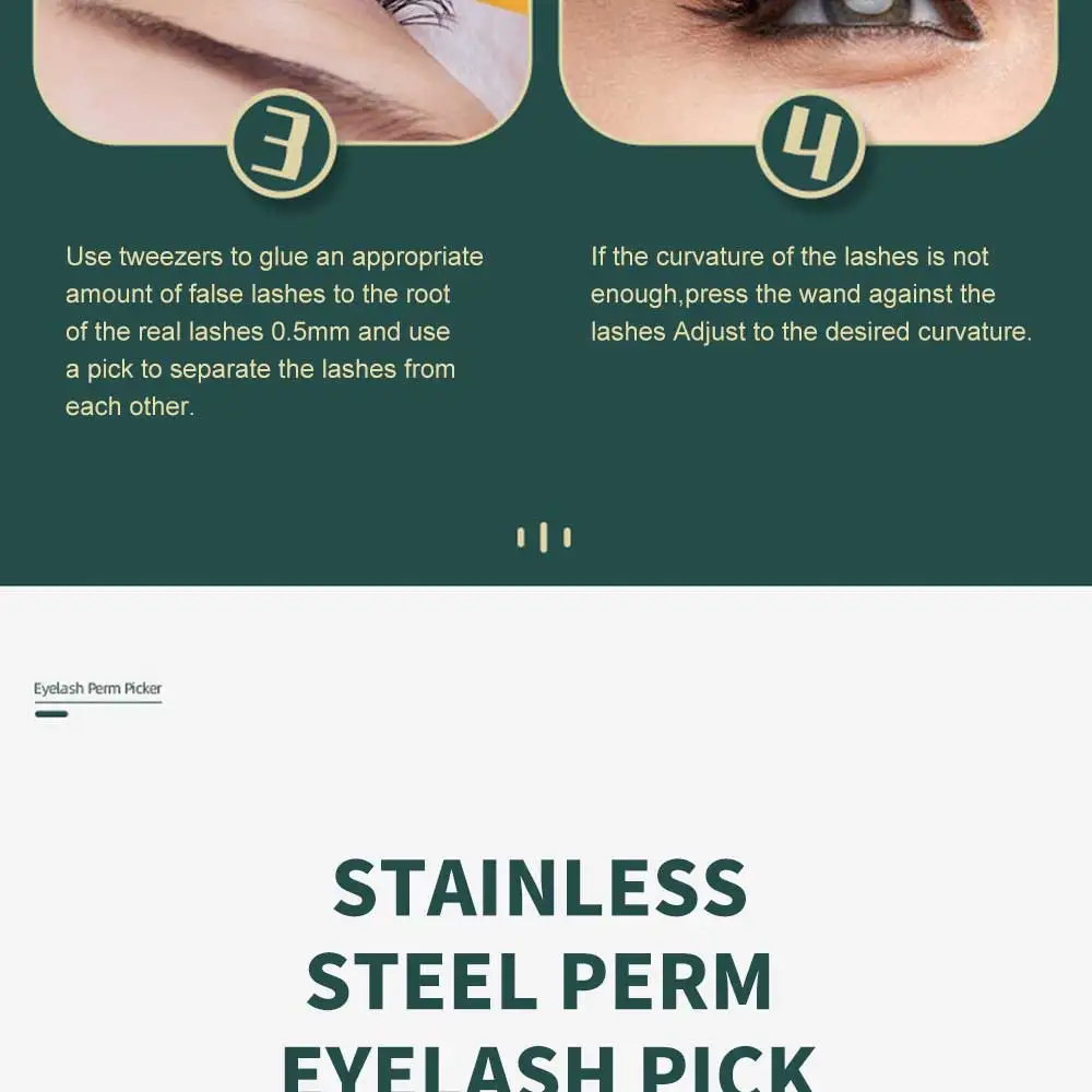 Wimpern Dauerwelle Hebe Werkzeuge Metall Saubere Up Stangen Schönheit Make-Up Laminierung Wimpern Trennung Werkzeug Wimpern Verlängerung Liefert – Detail 11