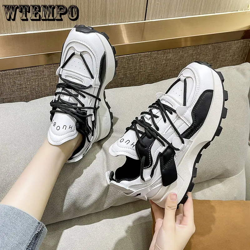 

WTEMPO Height Increasing Chunky Sneakers Women Platform Shoes Breathable Sports Athletics Running Shoes Basket Femme Wholesale
