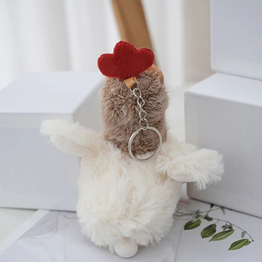 Wholesale 12pcs/lot 15cm Hot animal Chicken plush toys keyring  Chick dolls pendant key chain for children gifts 4