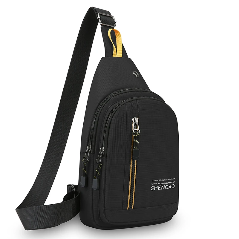 Men's crossbody bag, chest bag, shoulder bag, suitable for business commuting, hiking and cycling, outdoor sports