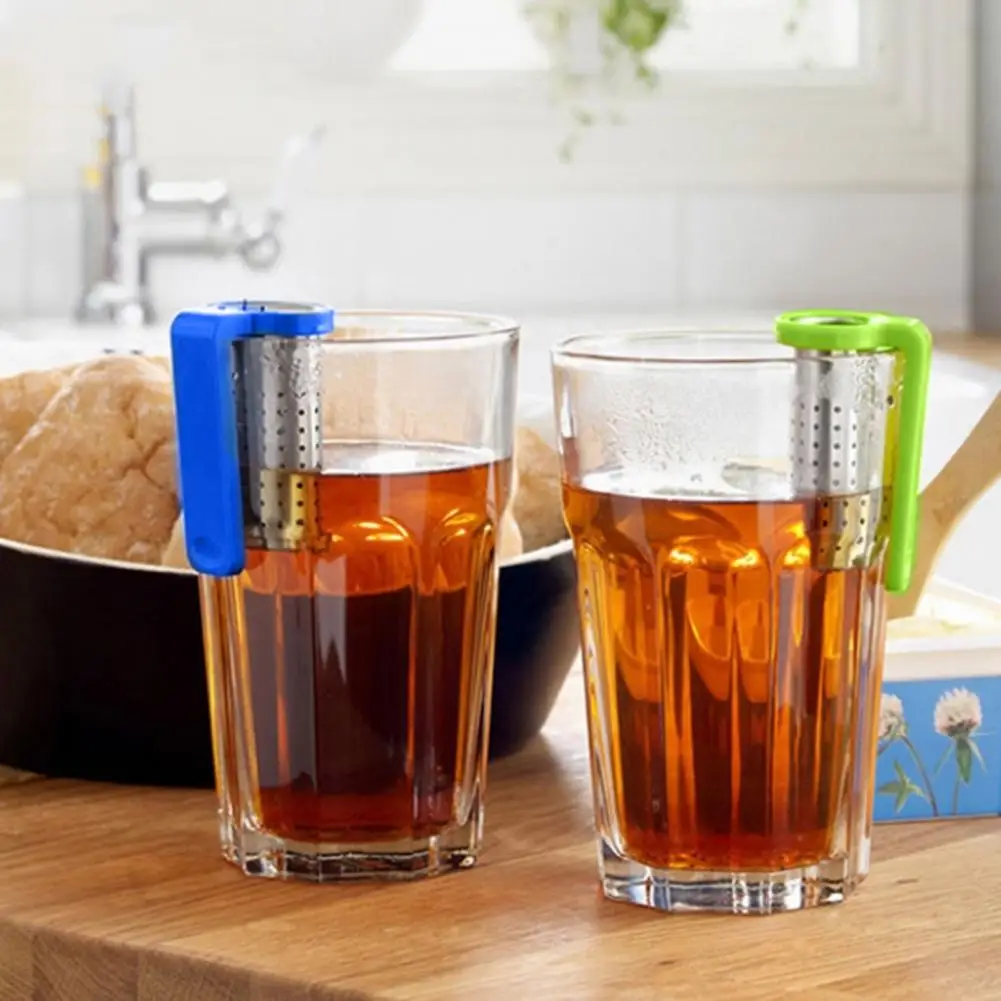 Tea Brewer Lightweight Food Grade Hanging On Cup Style Tea Infuser With Handle Strainer Corrosion Resistant tea infuser tea strainer tea filter