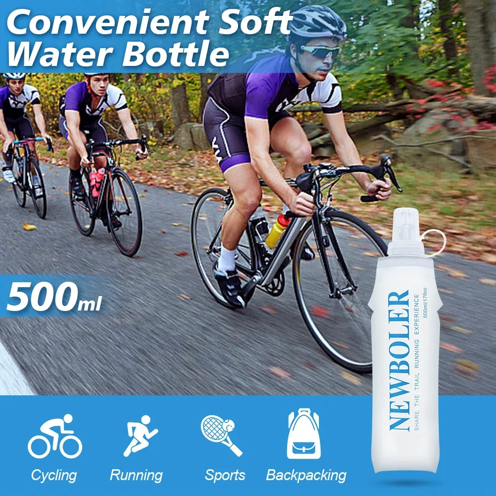 250/500ML TPU 야외 스포츠 병 접는 소프트 플라스크 음료 물병 캠핑 하이킹 자전거 피트니스 워터 가방 실행 ?
