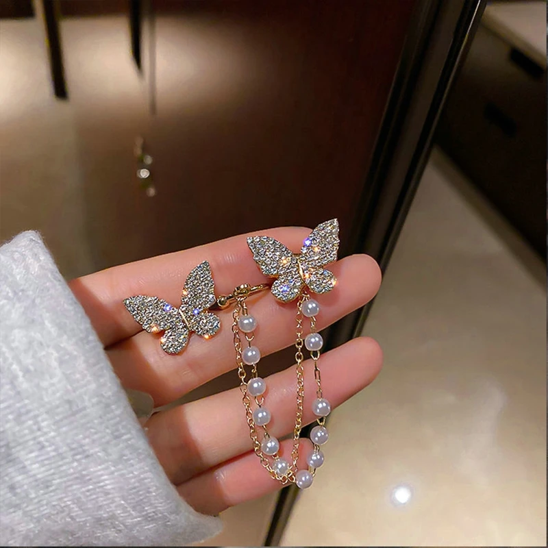 Ear Clip Earrings Fashion Female Cold Wind Punk Cool Butterfly Cuff Wedding Party Gift Jewelry