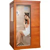 Far Infrared Sauna for Home One Person Wood Sauna 800W/110V Low Emf Dry Saunas Indoor Sauna Room with Tempered Glass Door 1
