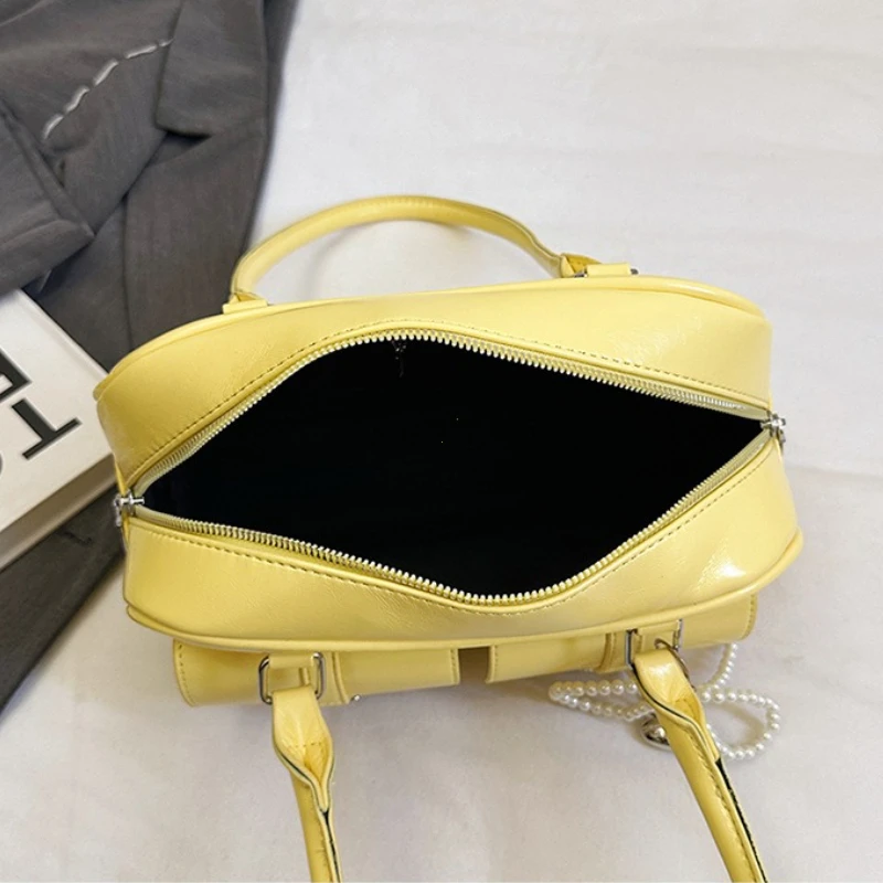 2026 New Commuter Small Women's Handbag Boston Large Capaci Bowling Bag Soft Square PU Leather Faionable oulder Crossbody Bag