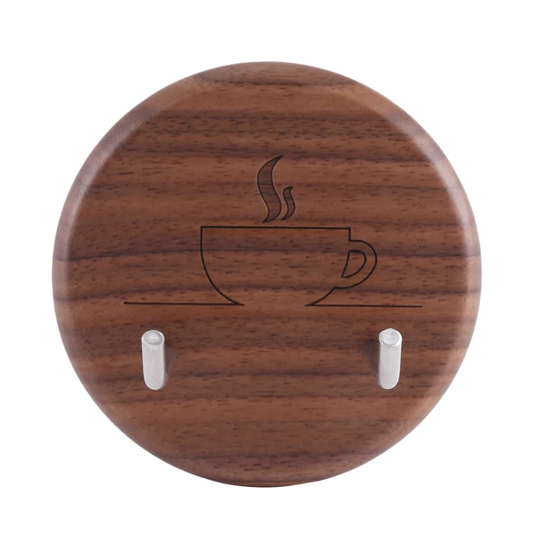 

Walnut Wall Mounted Hooks With Stainless Steel Hooks Suitable For 51/54/58Mm Portafilter