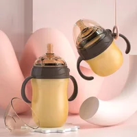 Full silicone breast milk imitation anti bloating bottle, BPA free, anti drop and durable, the best photography accessory 2