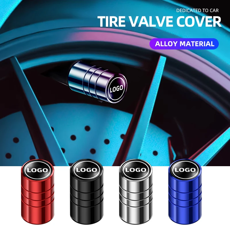 4Pcs New Car-Styling Car Wheel Tire Valve Tire Caps Case Per Mitsubishi Honda Mustang Ford Buick Mini Alfa Romeo Land Rover