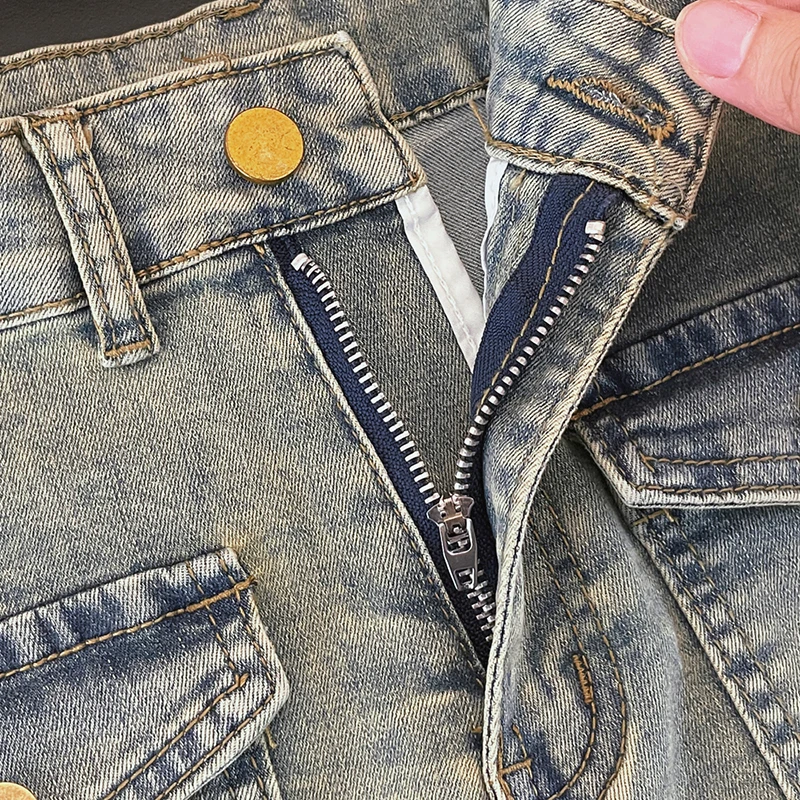 Sexy Side Double Zipper-Fly Mirco Mini Shorts Women Summer High Waist Stretch Denim Shorts Beach Hot Pants Fashon Skinny Shorts