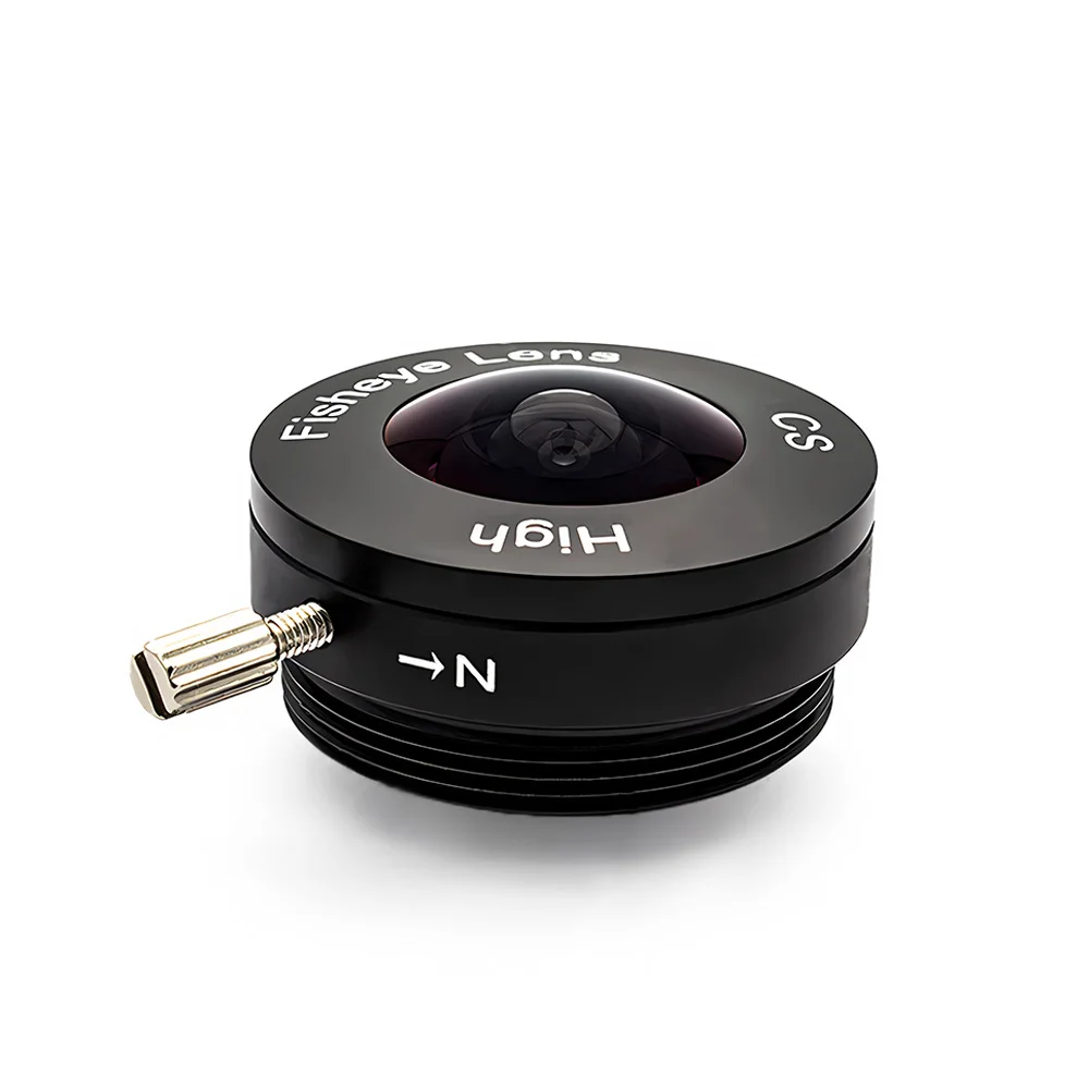 5MP 1.8mm 어안 CS 마운트 렌즈 1/2.7 F1.8 고정 초점 렌즈 보안 감시 머신 비전용 광각 HD 카메라 렌즈
