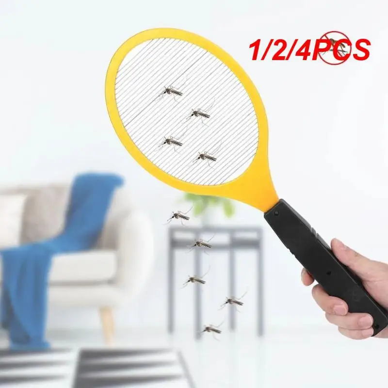 

1/2/4PCS Electric Mosquito Swatter Cordless Mosquito Killer Summer Fly Swatter Trap Bug Insect Fly Racket Insects Repellent