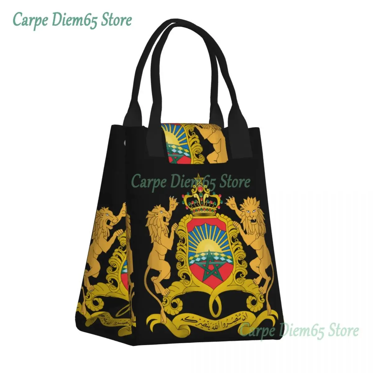 

Kingdom Of Morocco Lunch Box Waterproof Moroccan Patriotic Thermal Cooler Food Insulated Lunch Bag Resuable Picnic Tote Bags