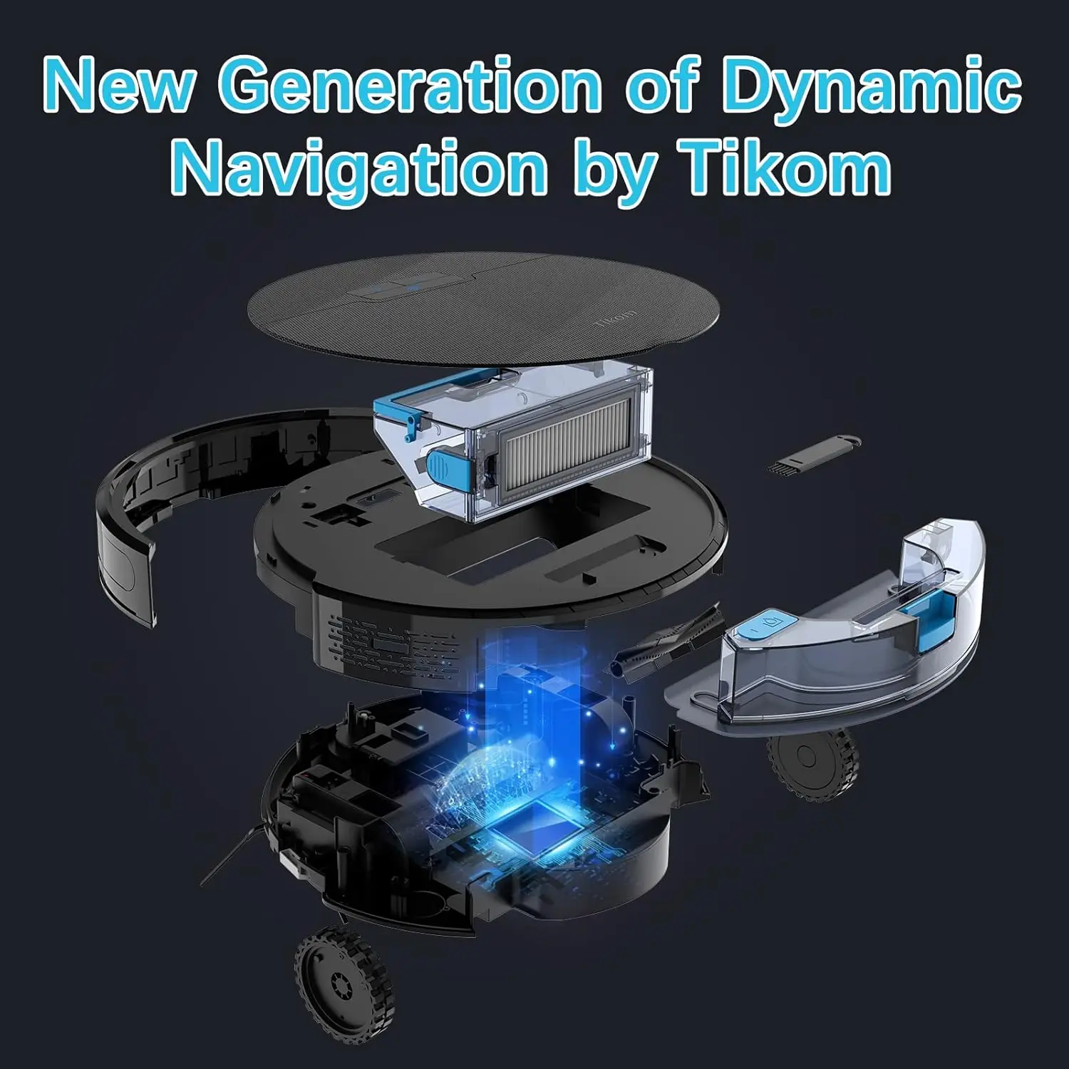 Robot Vacuum and Mop, G8000 Robot Vacuum Cleaner, 2700Pa Strong Suction, Self-Charging