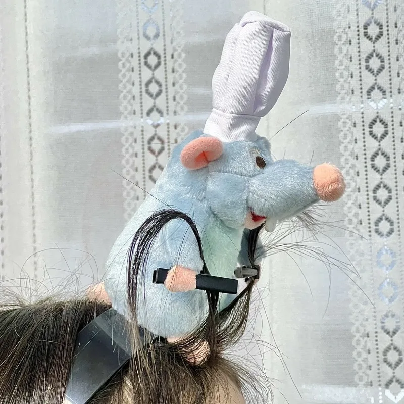 Kawaii Mouse Hairband Wide-Brimmed Hairpin Cartoon Plush Hair Accessory Gifts Headband for Washing Face